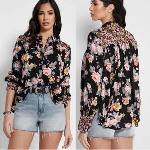 Free People “Hold Onto Me” floral print blouse: XS